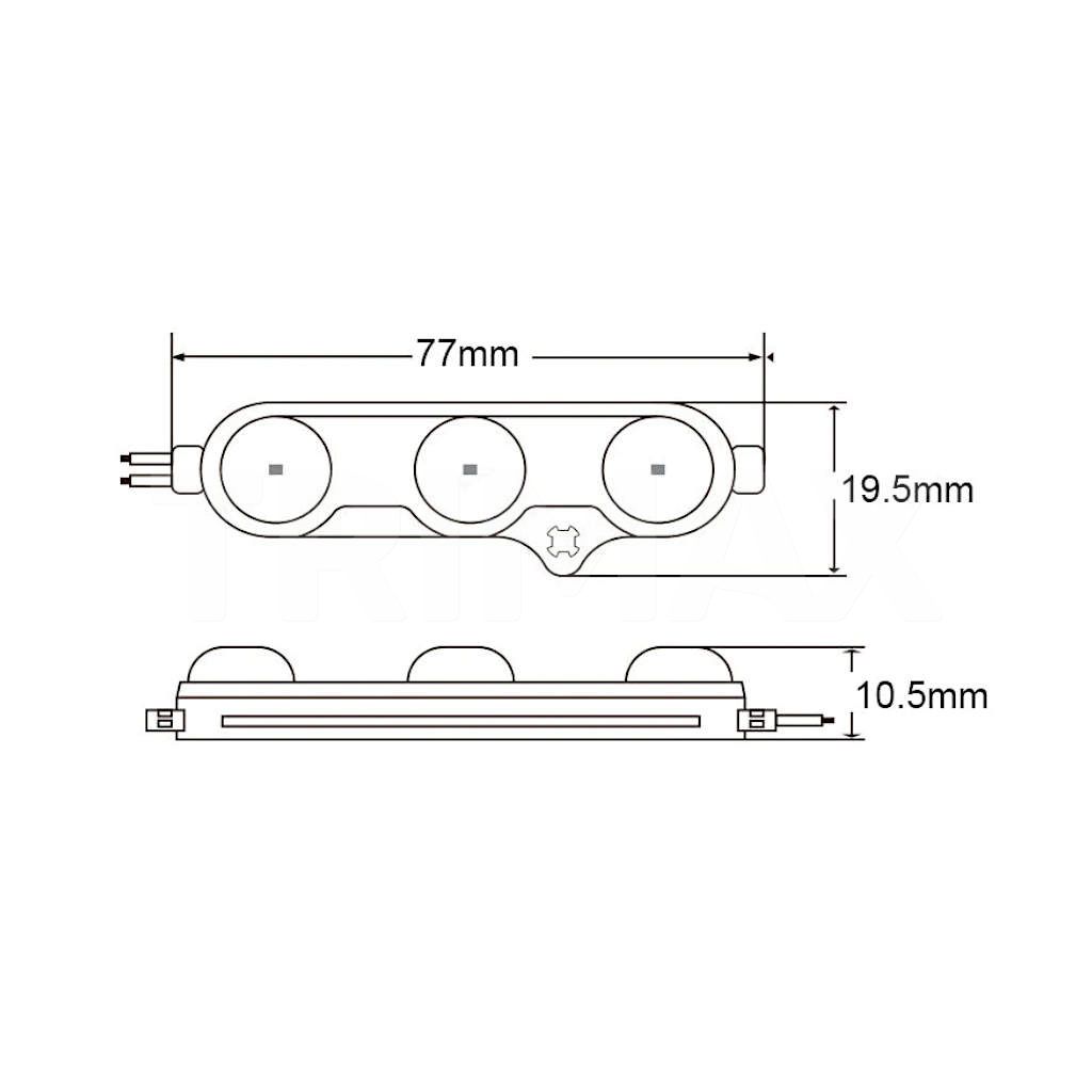 Modul LED 1.5W, BL-230V, IP65 (Dimensiuni)