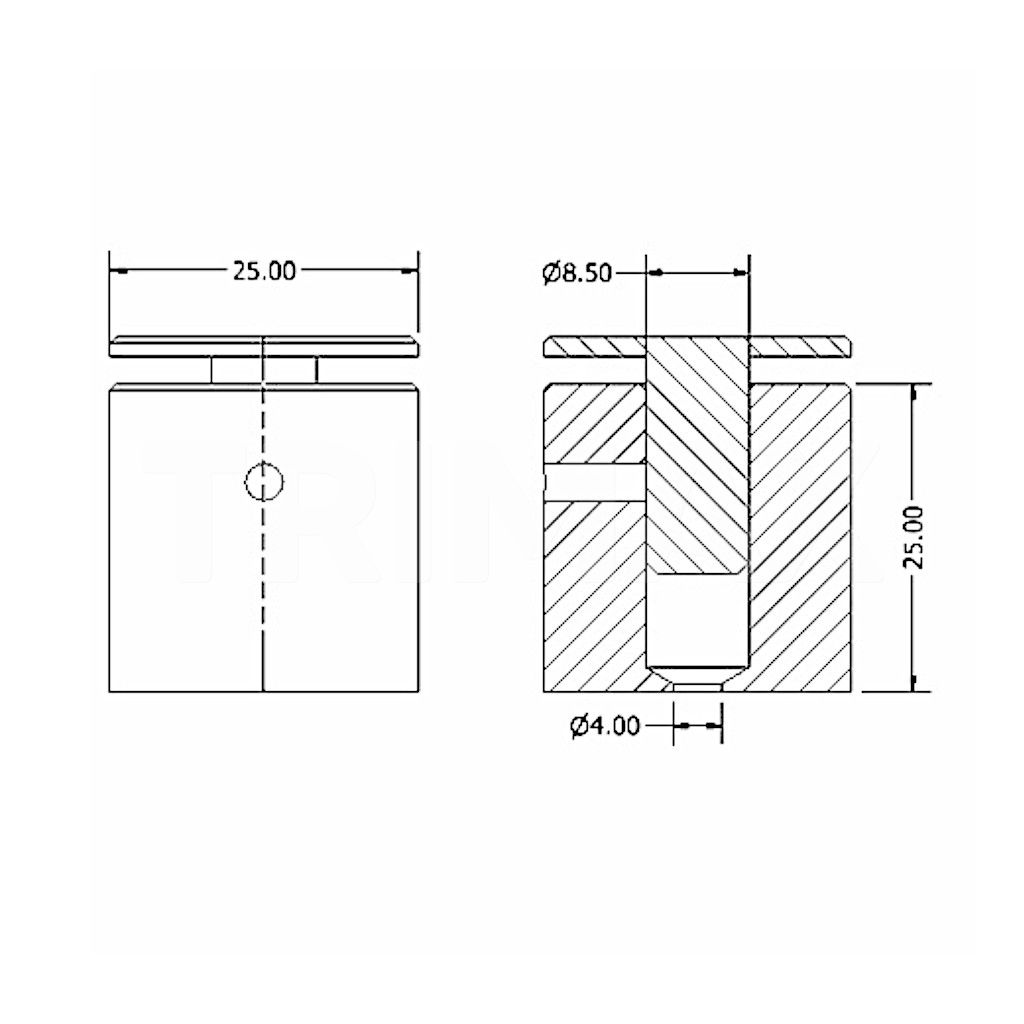 Distantiere din Aluminiu cu Sistem Antifurt