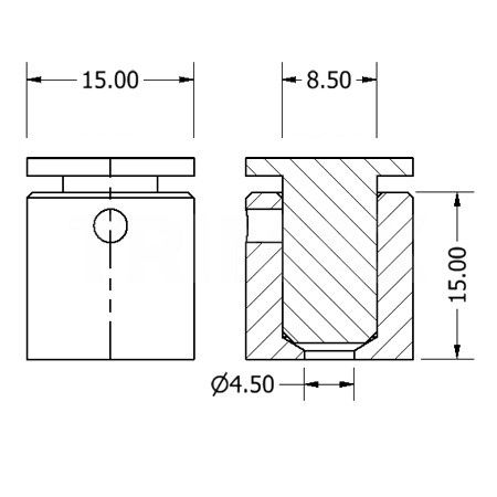 Distantier din Inox cu Sistem Antifurt Plat