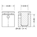 Distantier din Inox cu Sistem Antifurt Plat